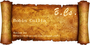 Bobis Csilla névjegykártya